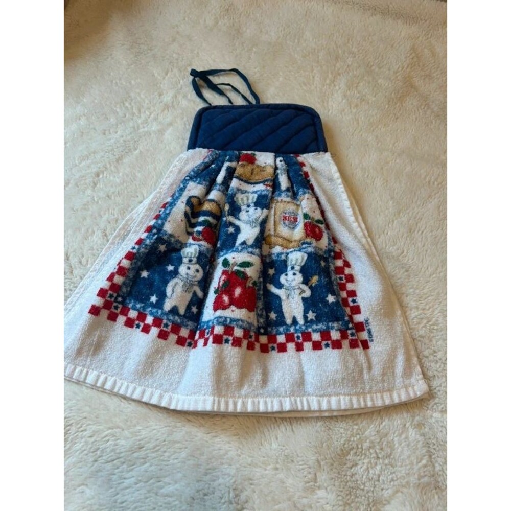Vintage 90s Pillsbury Dough Boy Kitchen Hand Towel
